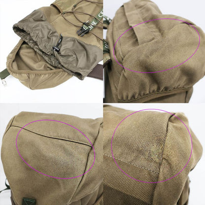 Celine Medium Trekking Backpack Rucksack Khaki Green Cotton Backpack