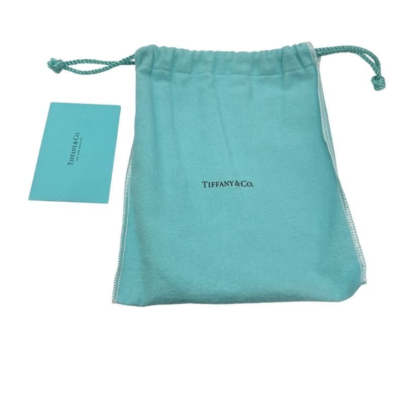 3018 Tiffany & Co Tiffany & Co Zip Wallet L-Shape Black Light Blue Silver