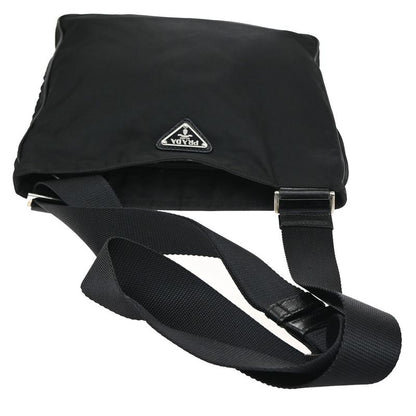 Prada Shoulder Bag Nylon Leather Black 87ka725