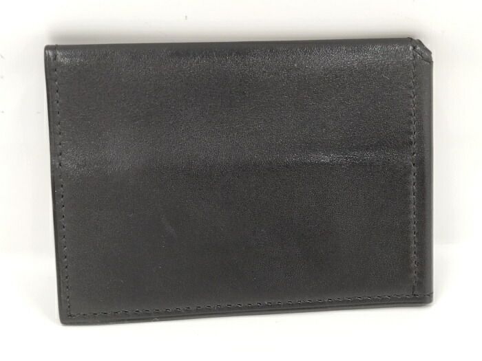 Hermes Clunesey Trifold Card Case Box Calf Black Stamped B