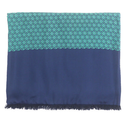 Hermes Silk Angora All Over Pattern with Fringe