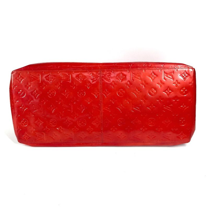Louis Vuitton Shoulder Bag Reed GM M91084 Monogram Vernis Canvas Rouge Red