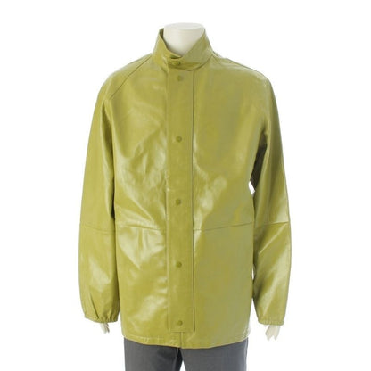 Prada Lamb Leather Stand Collar Jacket Outerwear Upw432 Light Green