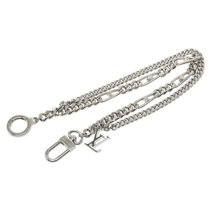 Louis Vuitton LV Figaro Wallet Chain Charm Double Silver Metal