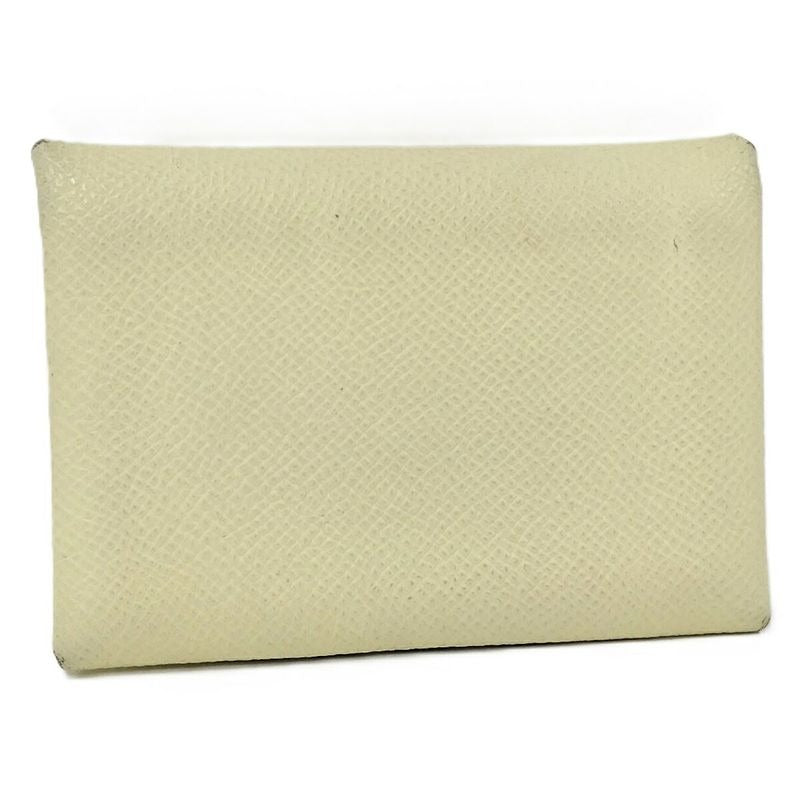 Hermes Calvi Duo Coin Case Vaux Epson Yellow Tone Stamped