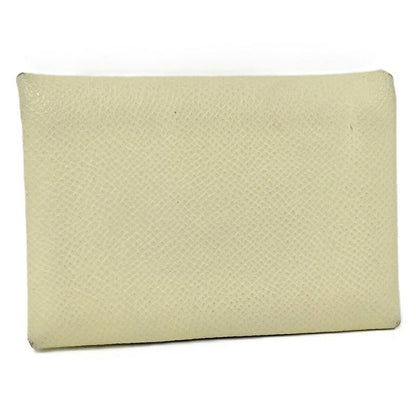 Hermes Calvi Duo Coin Case Vaux Epson Yellow Tone Stamped