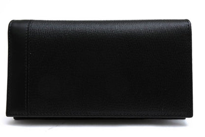 Bvlgari Long Wallet Wallets Men Leather Genuine Black 282852 Wallets Yen