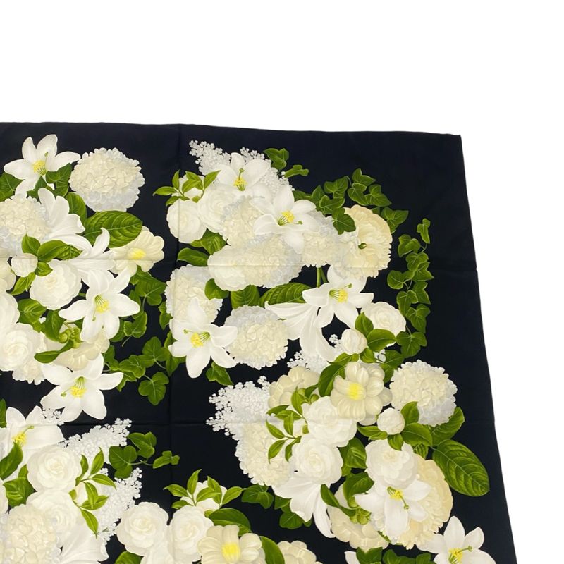 Chanel Large Scarf Silk Cashmere Black 95x95cm (37.40in)