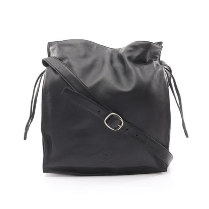 Loewe Shoulder Bag Flamenco 390.82.008 Black Leather Anagram