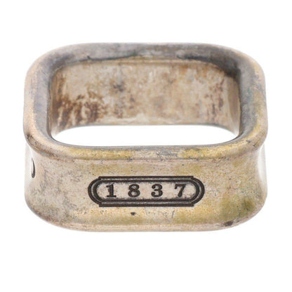 Tiffany & Co Square 1837 Silver Ring Ladies 9.5