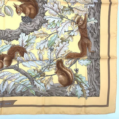 Hermes Carre 90 Silk Scarf Casse Noisette Nutcracker