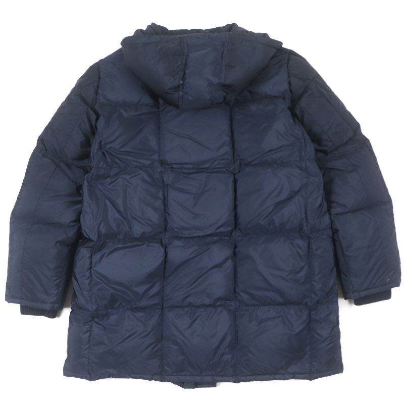 Prada 20AW Sgh047 Triangle Logo Triangle Plate Hooded Double Zip Up Down Coat