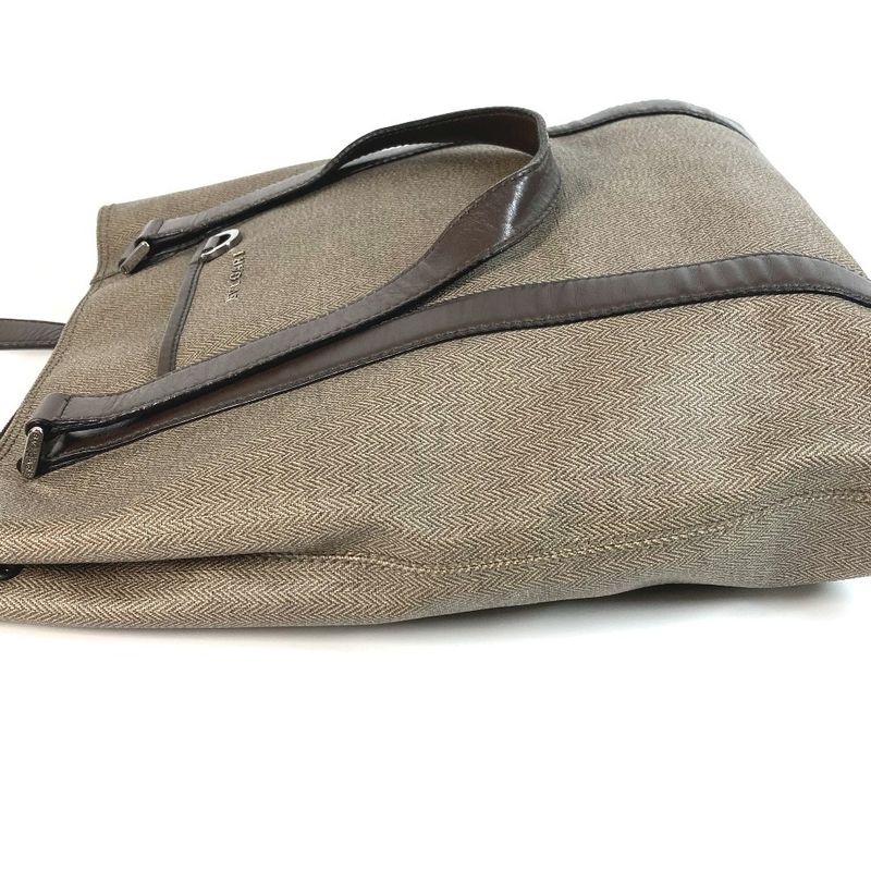 Bvlgari Shoulder Bag Weekend Logo Pvc/leather Gray