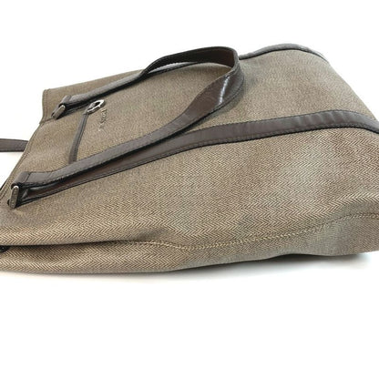 Bvlgari Shoulder Bag Weekend Logo Pvc/leather Gray