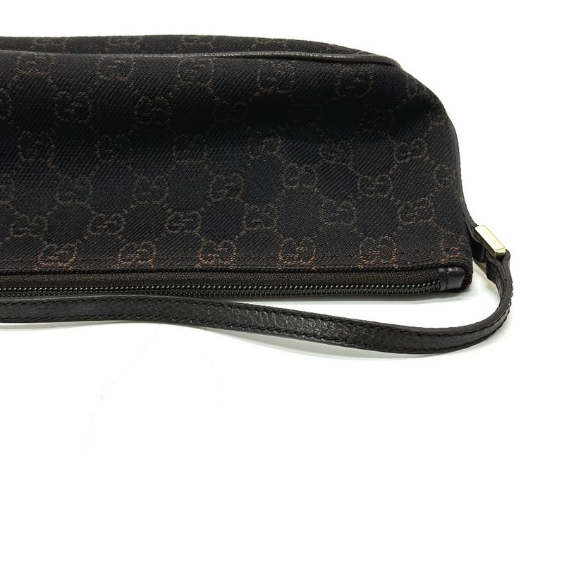 Gucci Accessory Pouch GG Pattern 257300 Canvas Brown