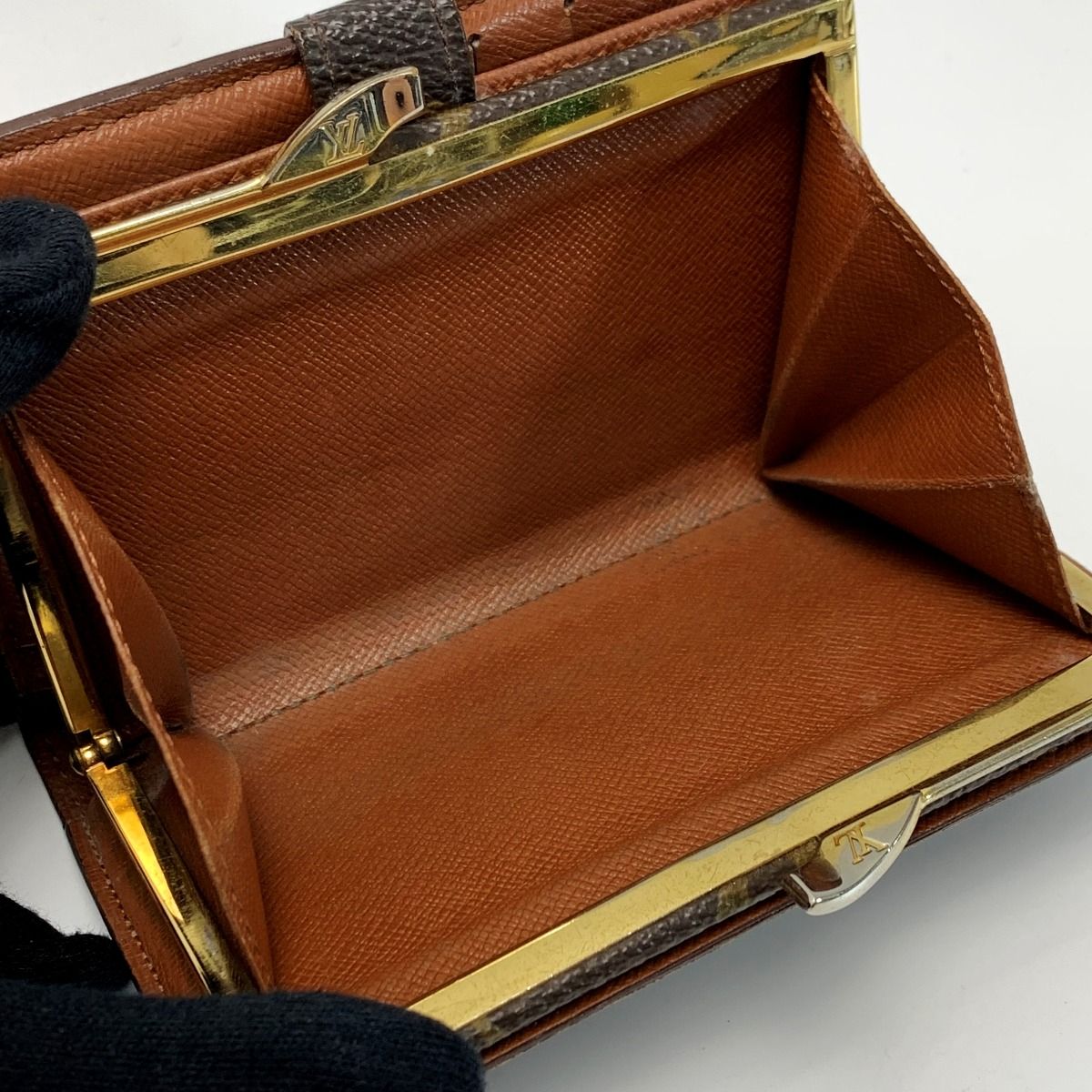 Louis Vuitton Nogram Portefeuille Viennois M61674 Brown Bifold Wallet Leather