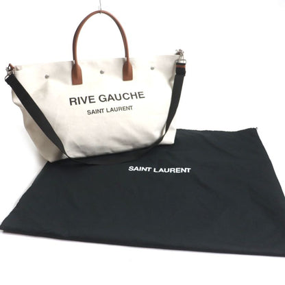  Saint Laurent Paris 685543 Rive Gauche Maxi 2WAY Shopping Bag Canvas Leather