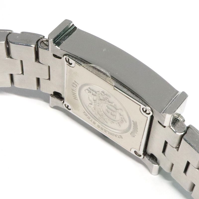 Hermes H Watch Mini 21 mm (0.83in) Hh1.131 SS Ashie Bracelet White
