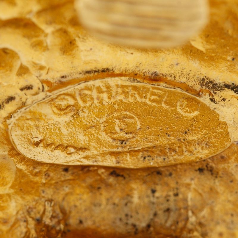 Chanel COCO MARK 31 RUE Cambon Vintage Gold Plated Ladies 26.0g Earrings