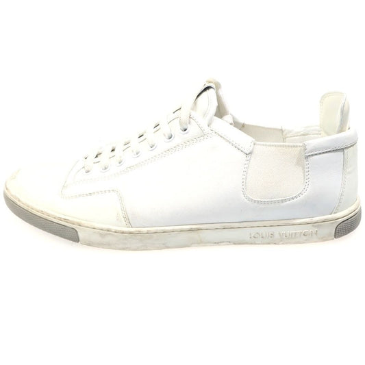 Louis Vuitton Side Gore Leather Low Cut Sneakers Shoes White