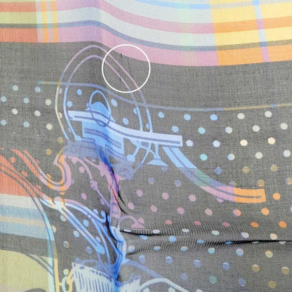 Hermes Carre 55 Scarf Madras Exlibris Bandana Silk Multicolor Accessory