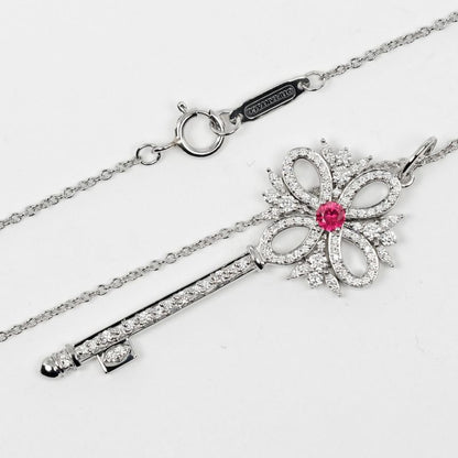 Tiffany & Co Victoria Key Medium Pt950platinum X Diamonds X Rubies Ladies 6.67g