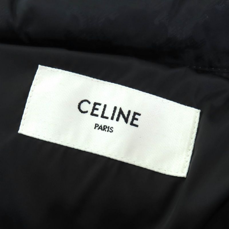 Celine 2w987795w Triomphe Badge Quilted Monogram Padded Vest Black 36 With