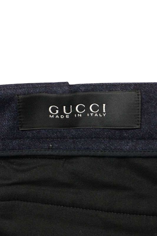 Gucci 293077 Z6532 Leather Patch Slacks Long Pants Men 46