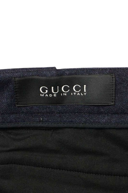 Gucci 293077 Z6532 Leather Patch Slacks Long Pants Men 46