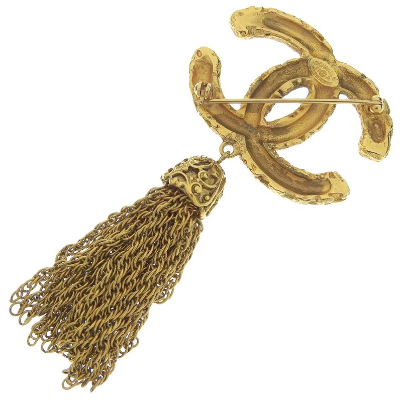 Chanel Lava 93A Gold Plated 95A 29.1g Brooch