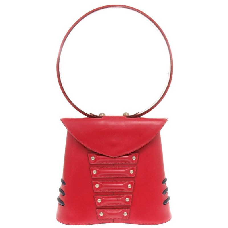 Hermes East Box Calf Rouge Vif Silver Hardware 00 Engraved Vintage One