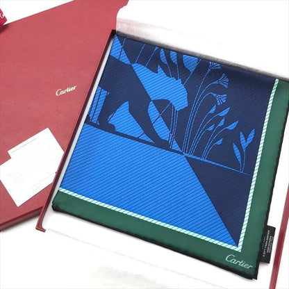 Cartier Panthère Silk Scarf Present Blue