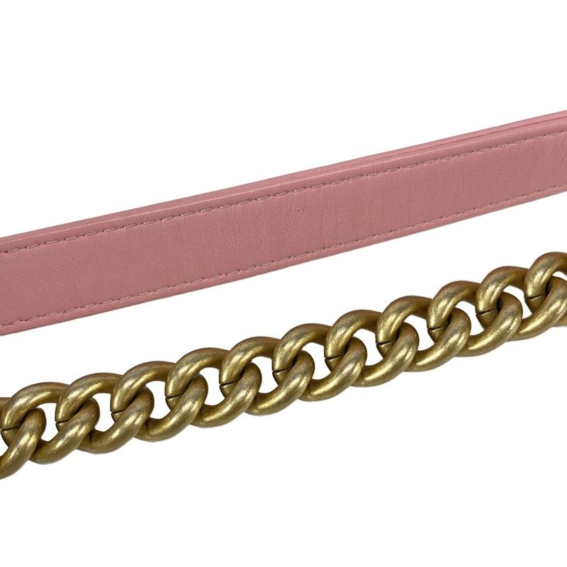 Chanel Shoulder Bag Boy Chanel / Chevron A67085 Beige And Pink Chain Shoulder /