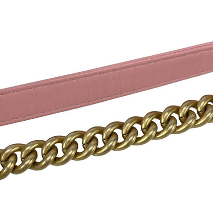 Chanel Shoulder Bag Boy Chanel / Chevron A67085 Beige And Pink Chain Shoulder /