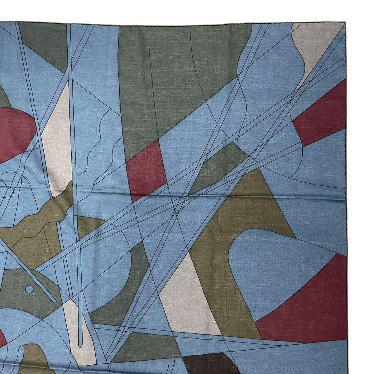 Hermes Force Centrifuge Carre 140 Nigel Peake Design Pilot Blue Wool X — view 3