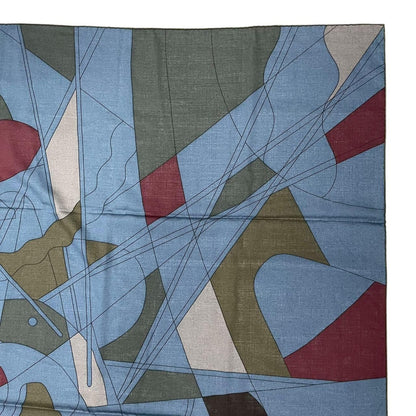 Hermes Force Centrifuge Carre 140 Nigel Peake Design Pilot Blue Wool X — view 3