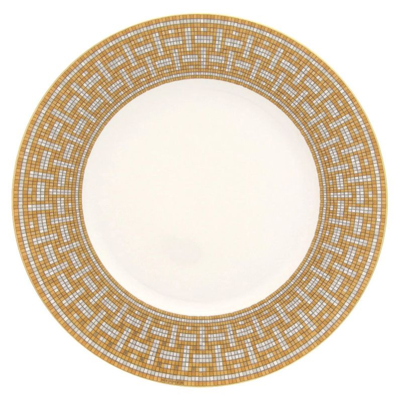 Hermes Mosaic 24 Dinner Plate Silkscreen Print Geometric Pattern Tableware