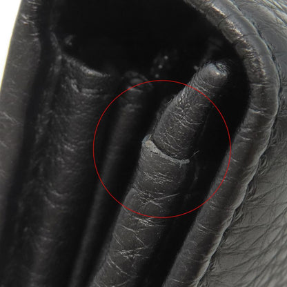 Gucci Long Wallet Soho Interlocking Wallet Leather Black Gold Hardware Black