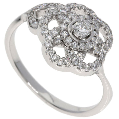 Chanel Camellia Collection Diamond Ring 18K White Gold