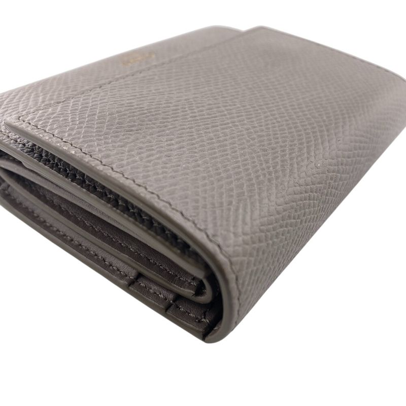 Celine Small Trifold Wallet Branded Coin Purse Bill Grey Ladies