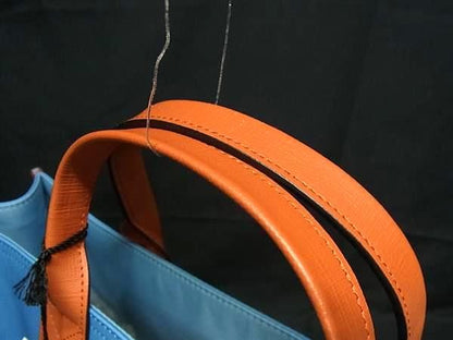 Gucci Nylon 550763 Interlocking G Handbag Tote Bag Ladies Light Blue Bm9739