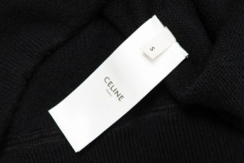 Celine Hoodie Size S Eddy Period Cashmere Knit Hoodie Black Made In Italy