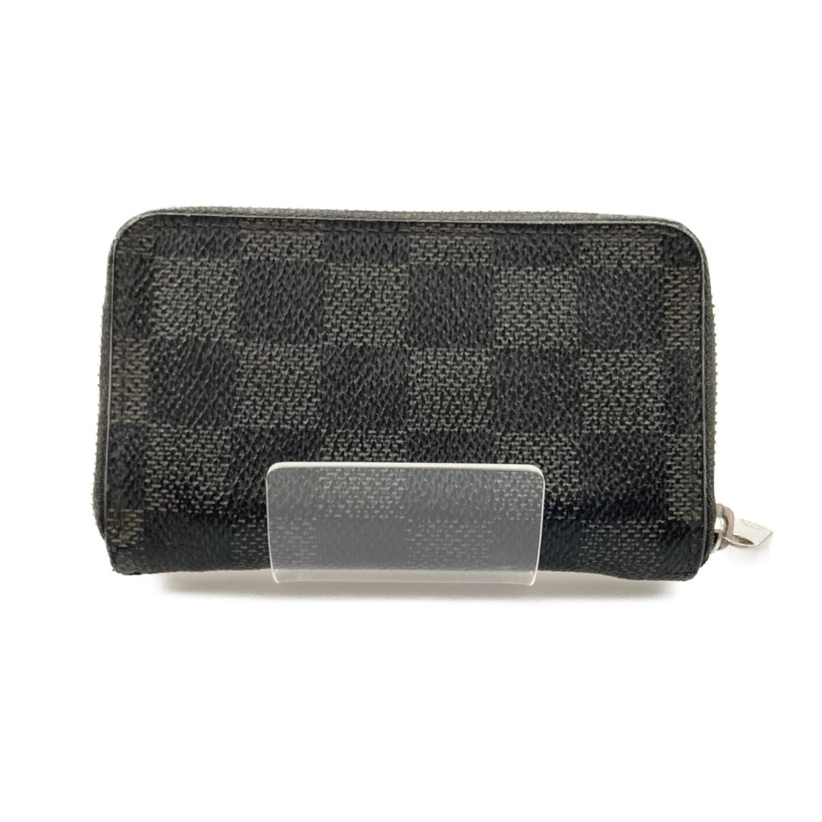 Louis Vuitton Damier Graphite Zippy Coin Purse Coin Case M63076 Black