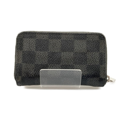 Louis Vuitton Damier Graphite Zippy Coin Purse Coin Case M63076 Black
