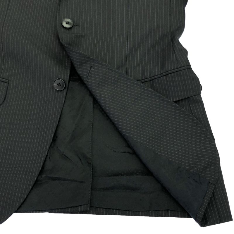 Gucci Notched Lapel 2b Striped Set-Up Suit 281afb Black 44