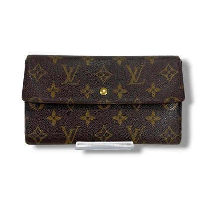 Louis Vuitton Monogram Leather Portefeuille Sarah Bifold Long Wallet