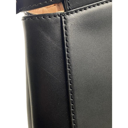 Fendi 8bn226 Peekaboo Medium Black Handbag Shoulder Bag Gold Hardware Preowned