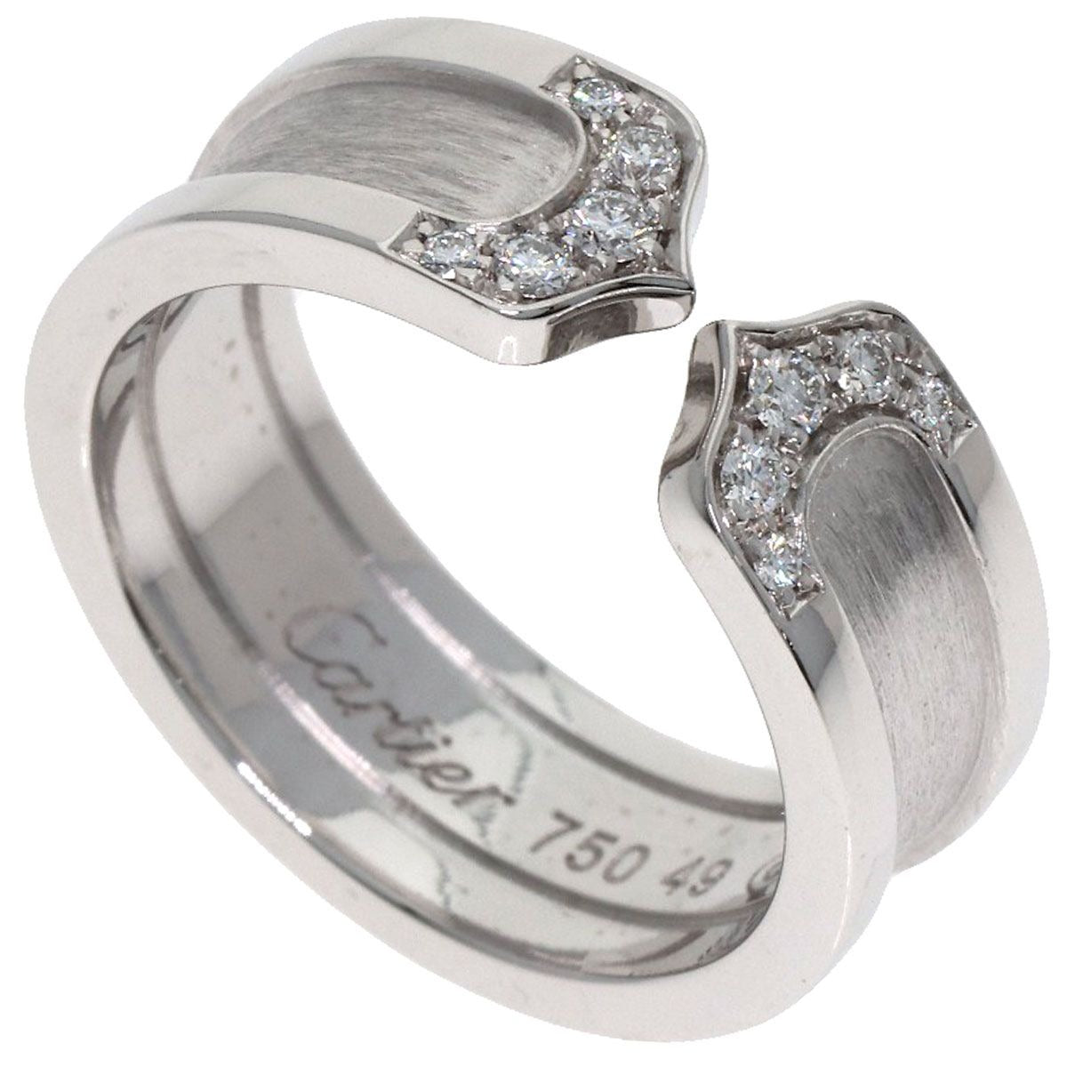 Cartier C2 Diamond 49 Ring 18k White Gold