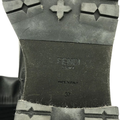Fendi 17aw Knee-High Long Knit Boots Black 37