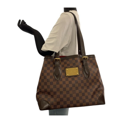 Louis Vuitton Damier Hampstead MM Brown Gold Hardware PVC N51204 Tote Bag